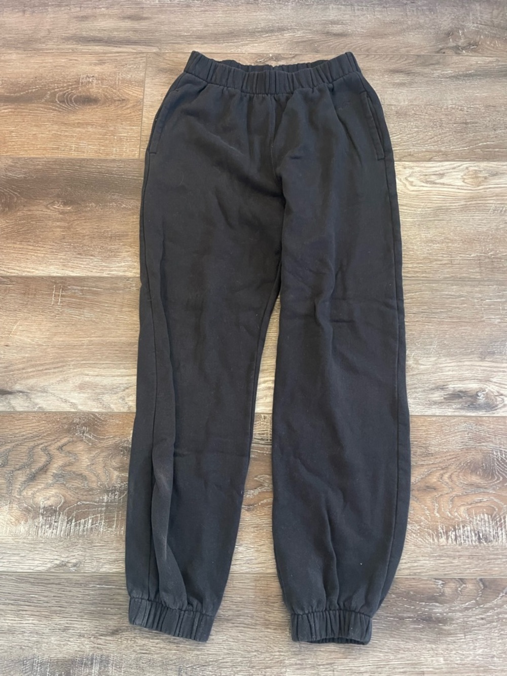 Hollister Black Women's Elastic-Waist Jogger Sweatpants EUC size XS